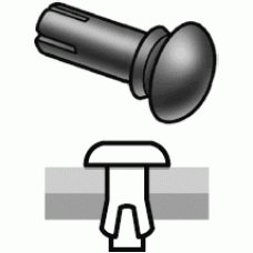 Pop rivet, 1/8 x 1/4", Nylon, 10 pack